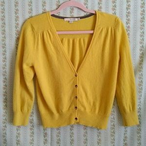 🎀 Yellow Cashmere Cardigan 🎀